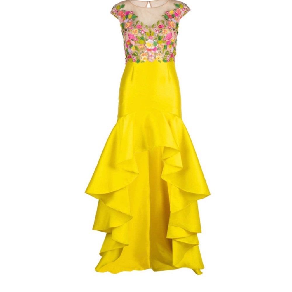 Beautiful marchesa mikado high low dress. - Picture 3 of 8